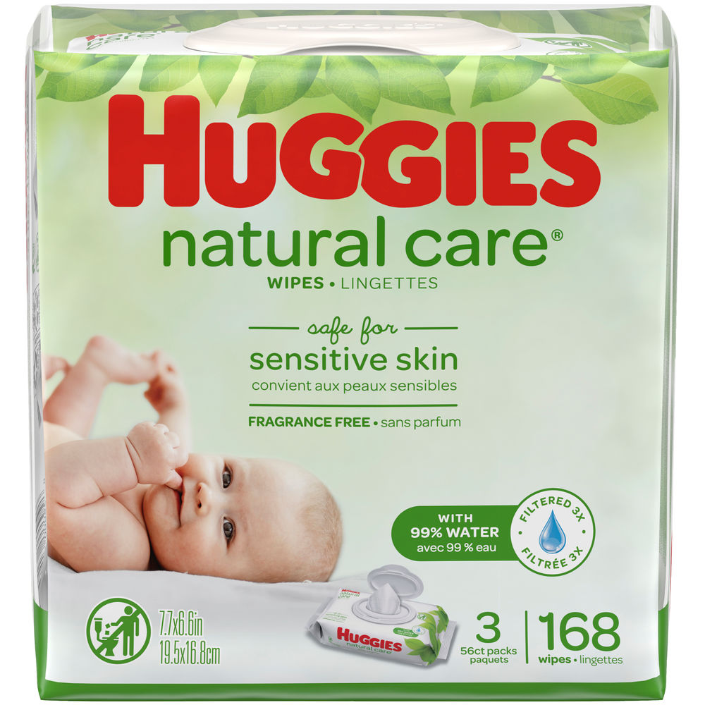 Baby Wipes Natural Care Unscented 3/56ct nq